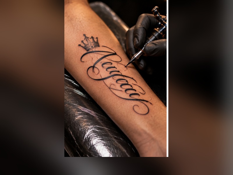 Name and lettering tattoo service